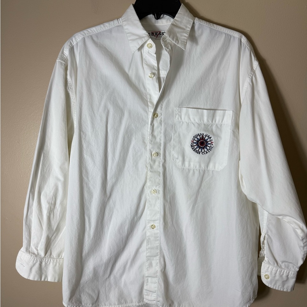 Vintage‎ GUESS USA Marine Classic Shirt M Made In USA
